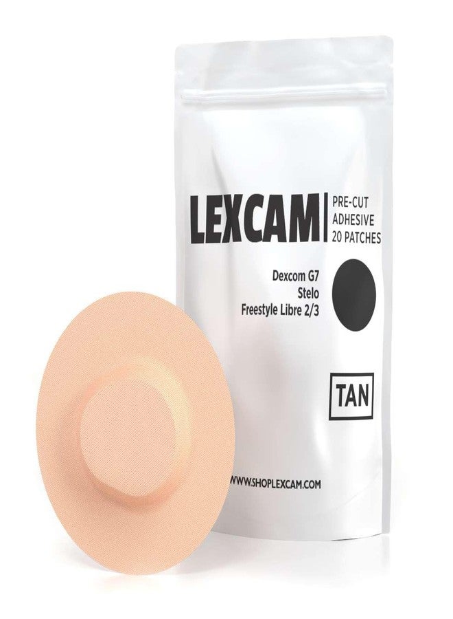 Lexcam Adhesive Patches Compatible with Dexcom G7 & Stelo CGM – Sweatproof Cover for Continuous Glucose Monitor Sensor, Stays Secure for 10-15 Days – 20 Pack, Tan - Image 4